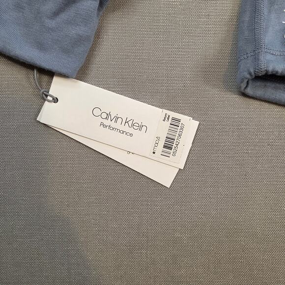 Calvin Klein Performance Long Sleeve Drawstring Top Blue XS NWT - Picture 3 of 16